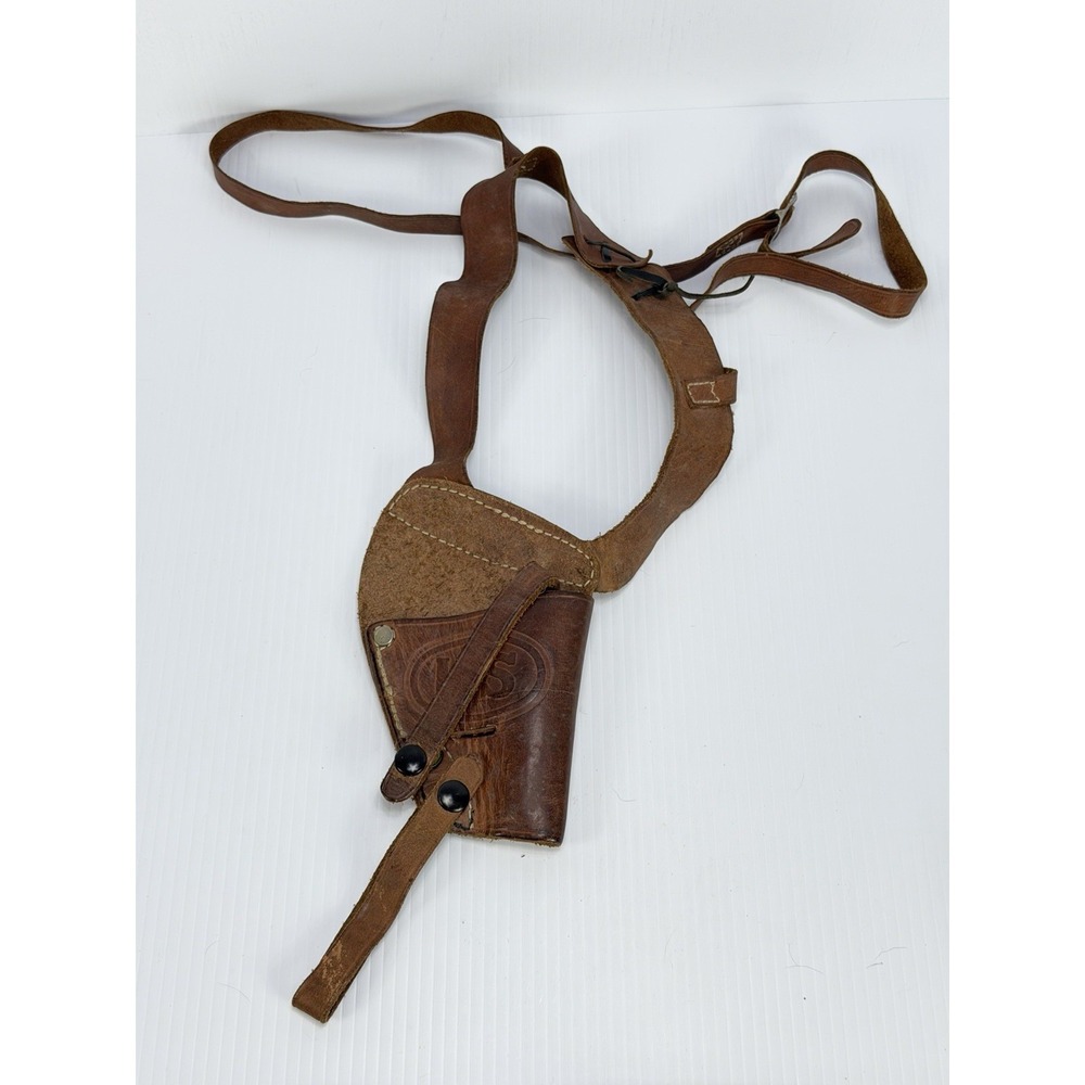 Antique US Army Military Leather Shoulder Holster With Strap Detective Special‎